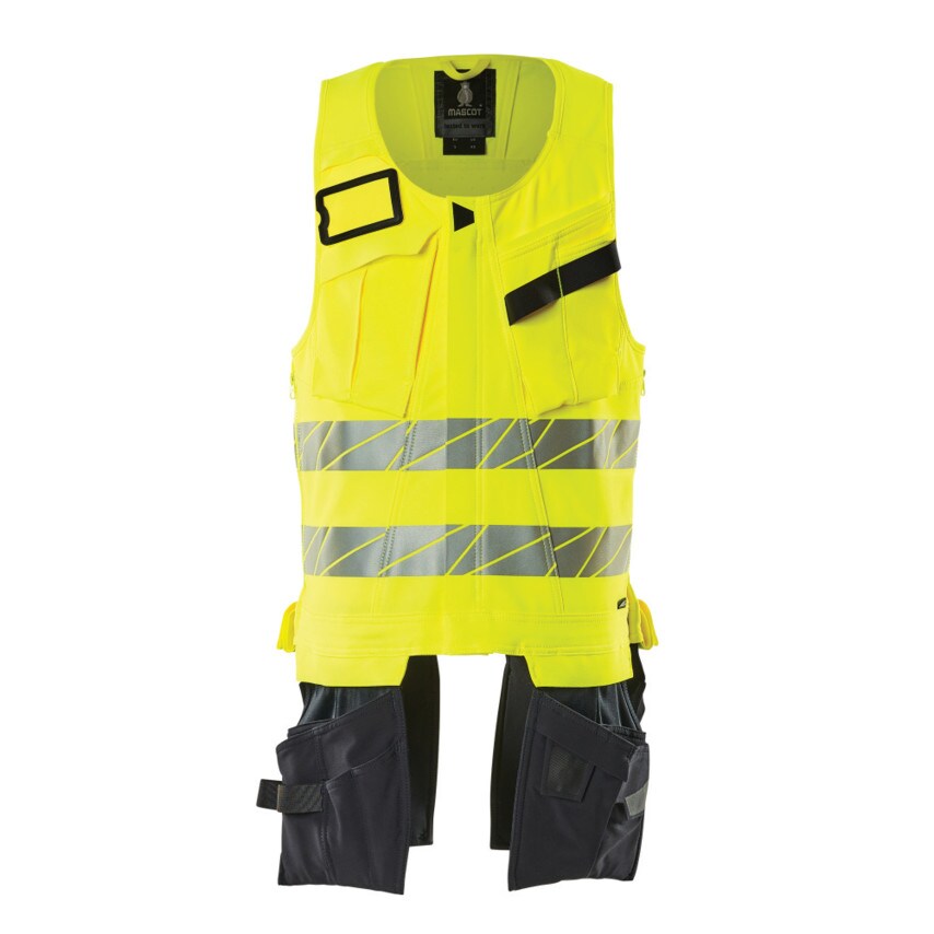 Mascot Accelerate Safe Tool Vest Hi-Vis Yellow/Dark Navy (2XL)