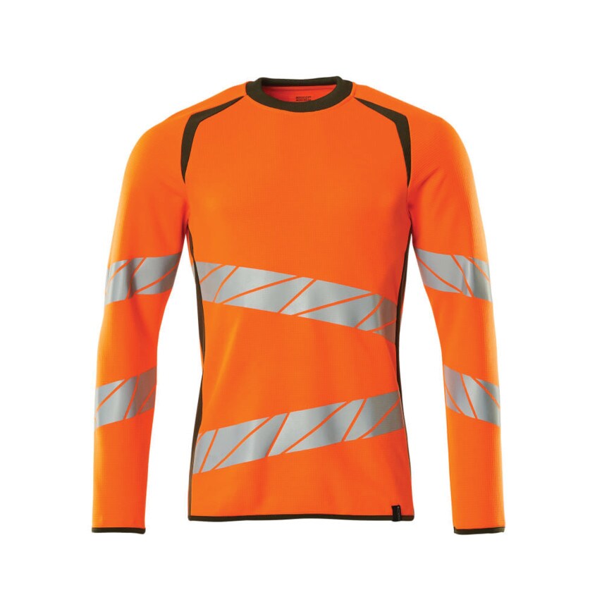 Mascot Accelerate Safe Sweatshirt Hi-Vis Orange/Mossgreen (L (1 Pcs.))