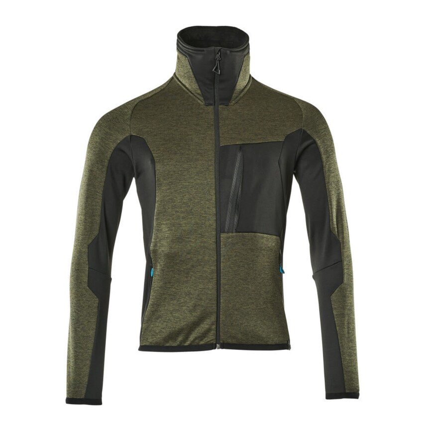 Mascot Fleece Jumper with Zipper Moss Green/Black (XS)