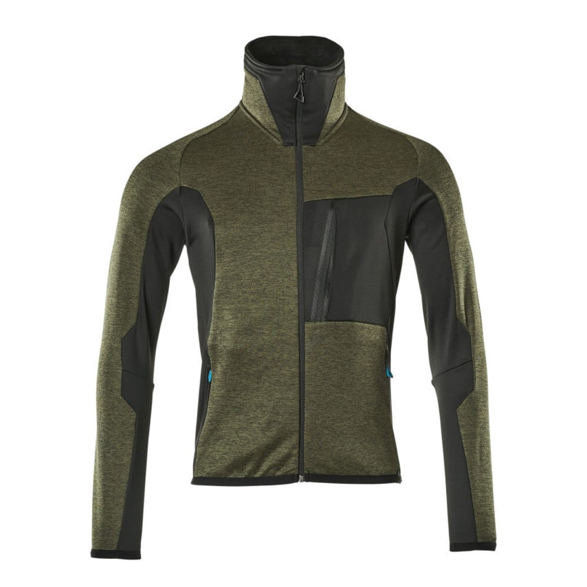 Mascot Fleece Jumper with Zipper Moss Green/Black (2XL)