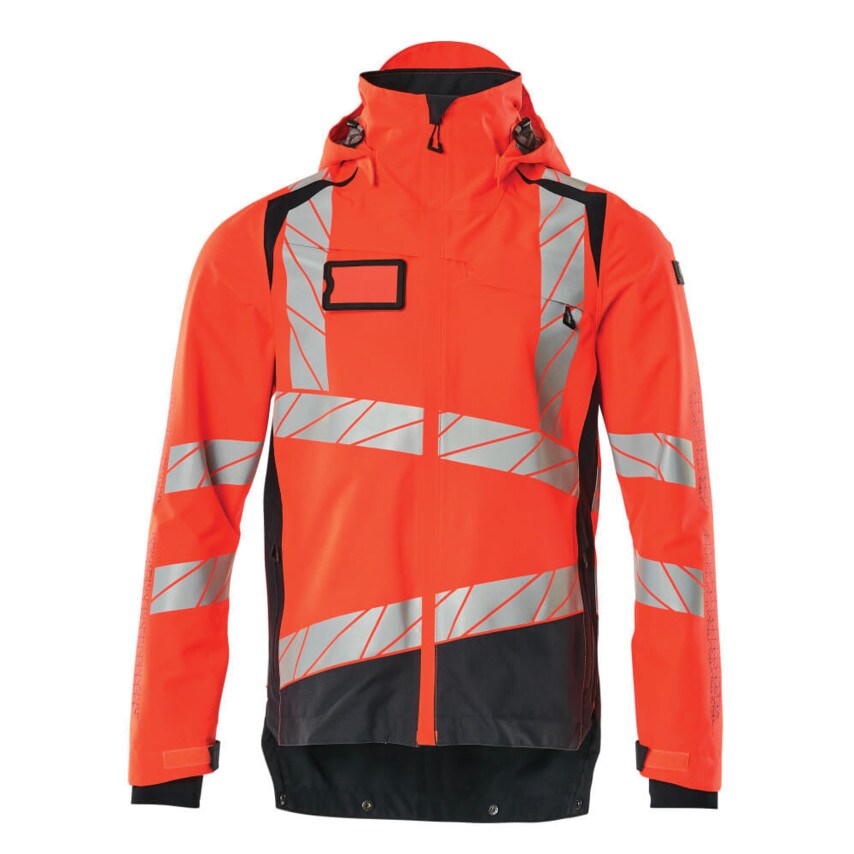 Mascot Accelerate Safe Outer Shell Jacket Hi-Visred/Dark Navy (4XL) - MSC9629523