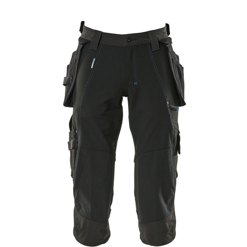 Mascot 3/4 Length Trousers with Holster Pockets Black (W44.5)
