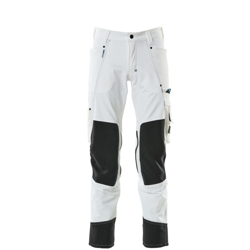 Mascot Trousers with Kneepad Pockets White (L32W46.5) - MSC9629687Q
