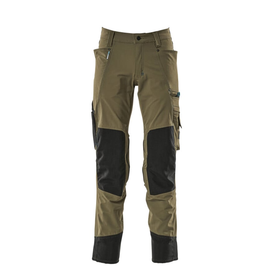 Mascot Trousers with Kneepad Pockets Moss Green (L32W28) - MSC9629694M