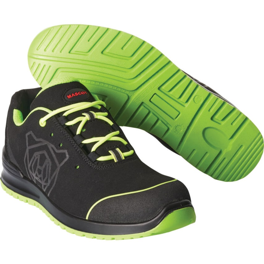 Mascot Safety Shoe Black/Lime Green (5)
