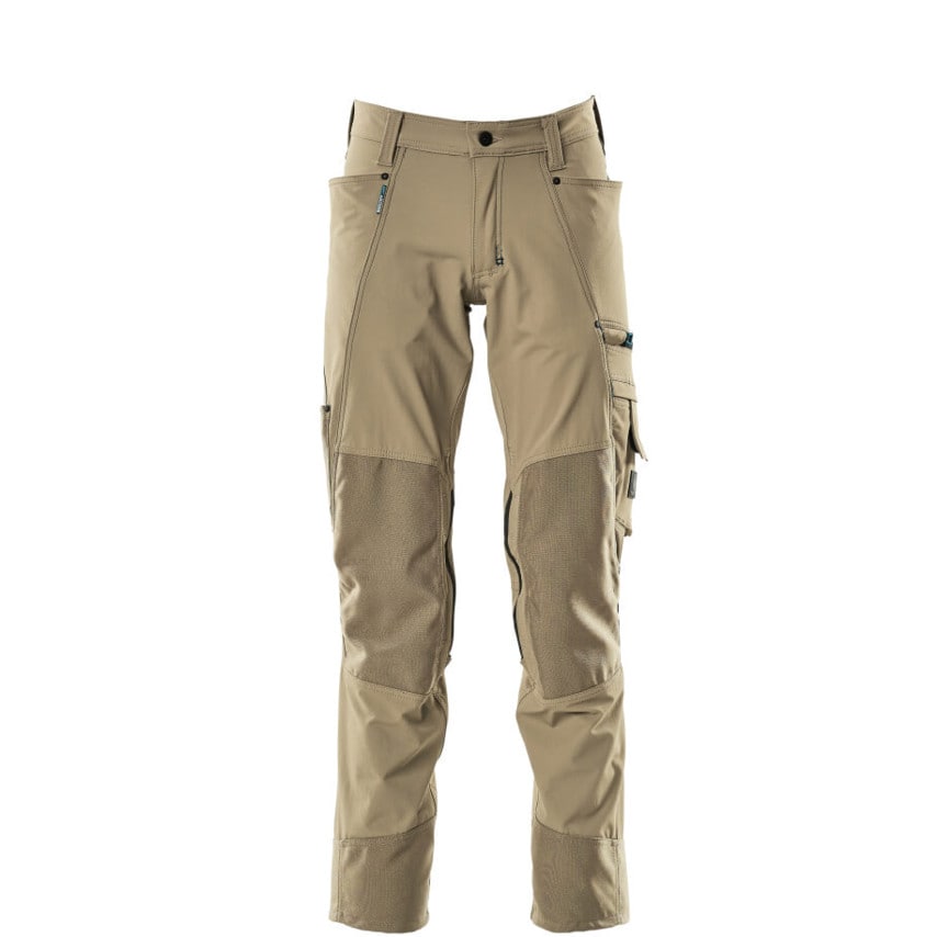 Mascot Trousers with Kneepad Pockets Light Khaki (L35W32.5) - MSC9629700K
