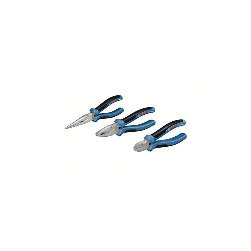 Professional Plier Set (200mm L/N, 180mm Comb, 160mm Diag. Carton)