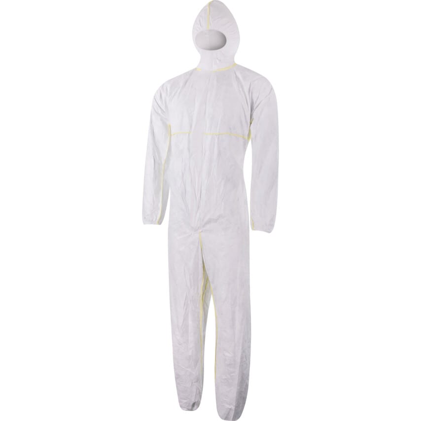 Halo Micro-Porous Type 5 & 6 Hooded Coverall White (S)