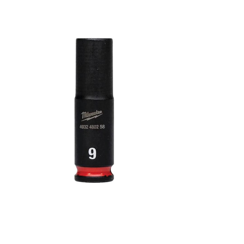 Milwaukee 1/4" Sq Drive Shockwave Impact Socket 9mm Deep-Ii