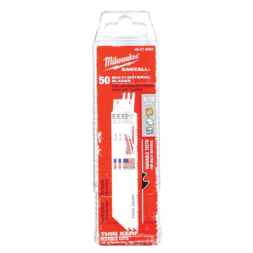 Milwaukee SAWZALL Recipro' Blade Multi-Material 150mm 8/12TPI (PK-50)