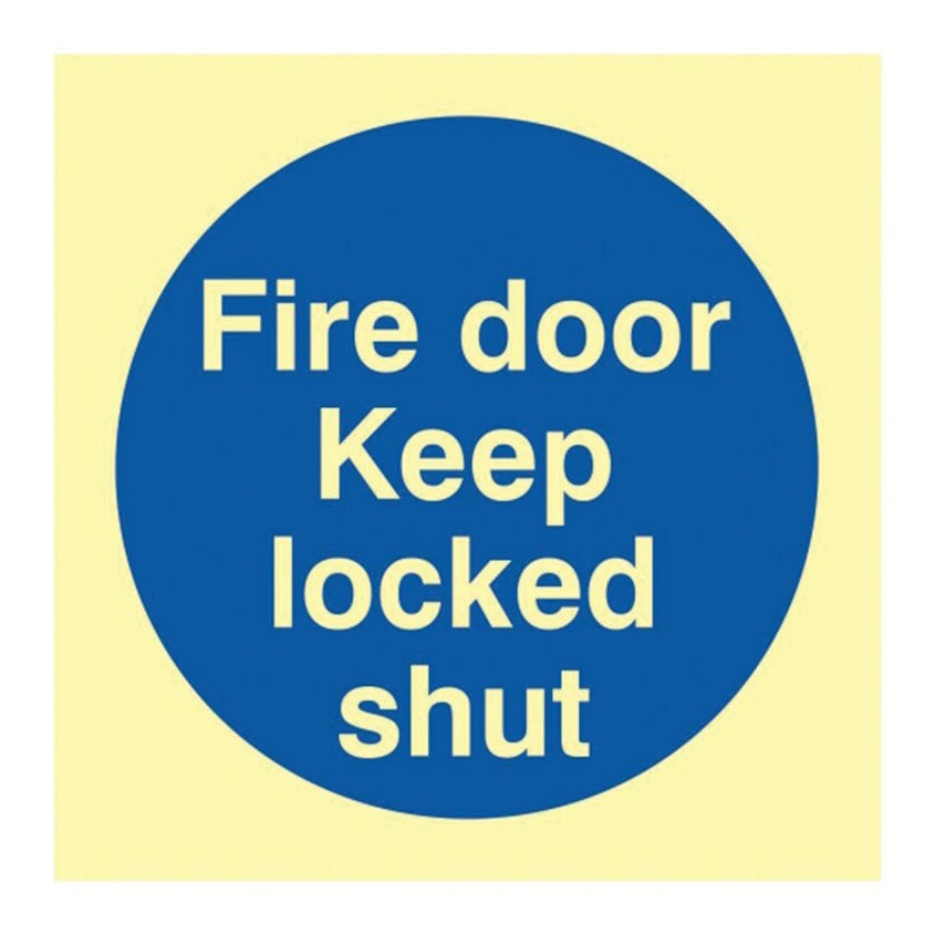Centurion Europe Fire Door Keep Locked Shut - Pho (100 X 100MM)