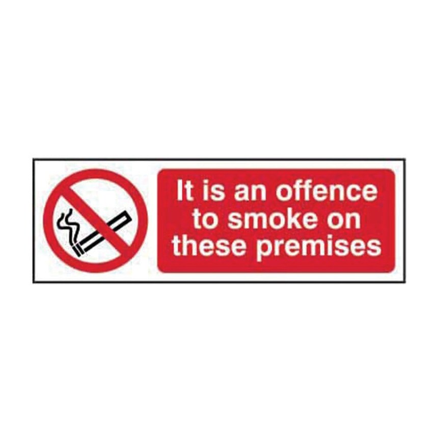 Centurion Europe It is An Offence to Smoke on These Premises - RPVC (300 X 100MM