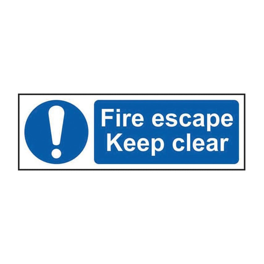Centurion Europe Fire Escape Keep Clear - RPVC (300X 100MM)
