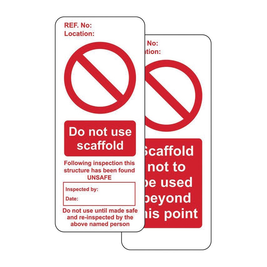 Centurion Europe Scaffold Prohibition Tags (PACKOF50)