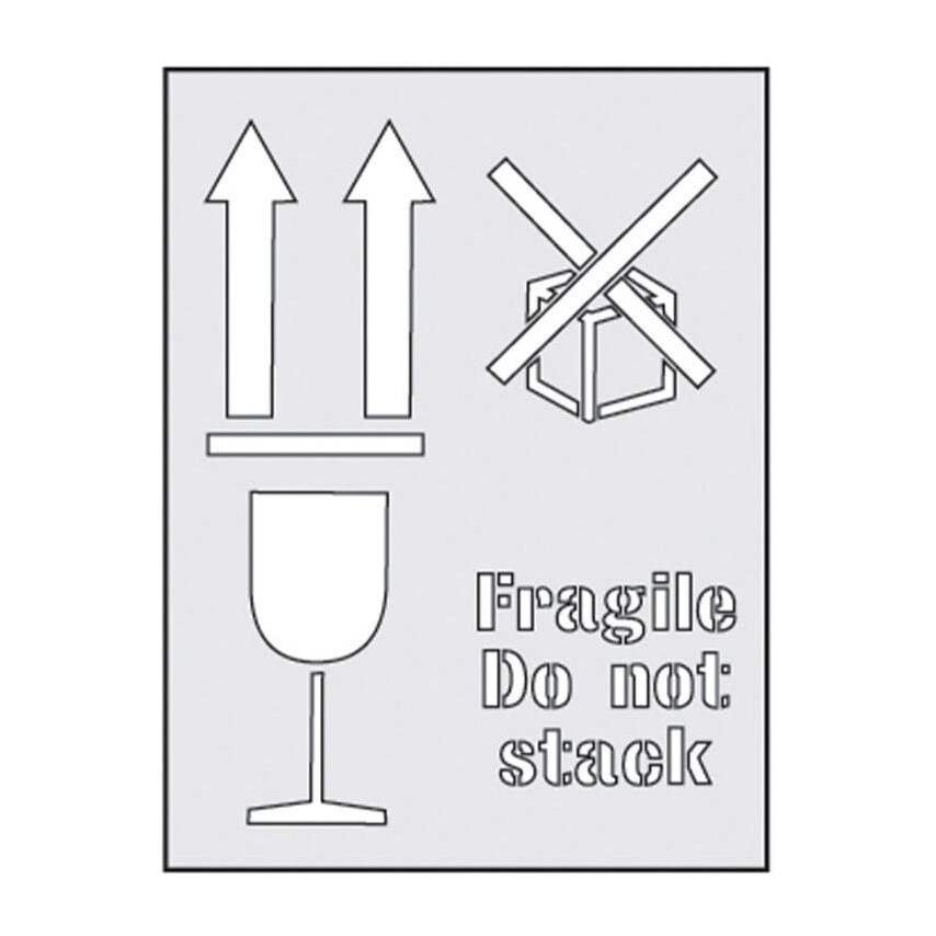 Centurion Europe Fragile Do Not Stack Stencil (190X 300MM)