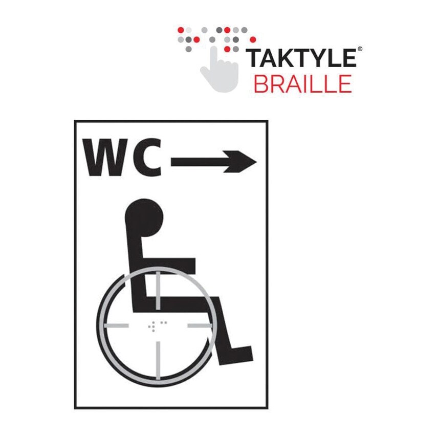 Centurion Europe Disabled Wc Arrow Right - Taktyle (150 X 225MM) - SSF9649374W