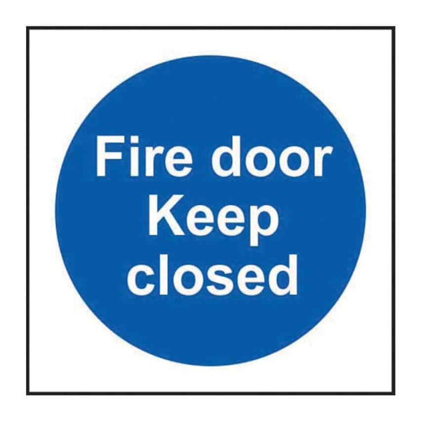 Centurion Europe Fire Door Keep Closed - Sav (100X100MM)