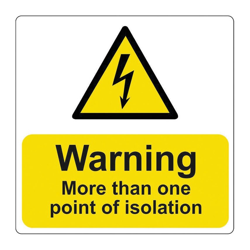 Centurion Europe Warning More Than One Point of Isolation - PK-5 PVC (75X75MM)