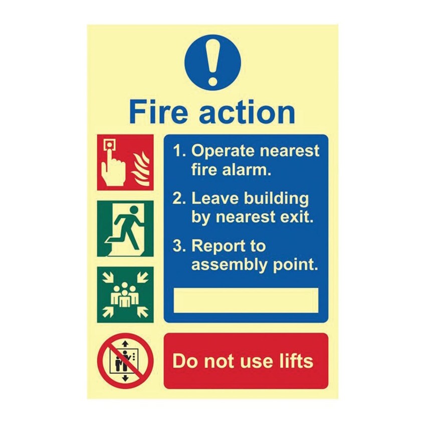 Centurion Europe Fire Action Procedure - PHS (200X300MM) - SSF9647610M