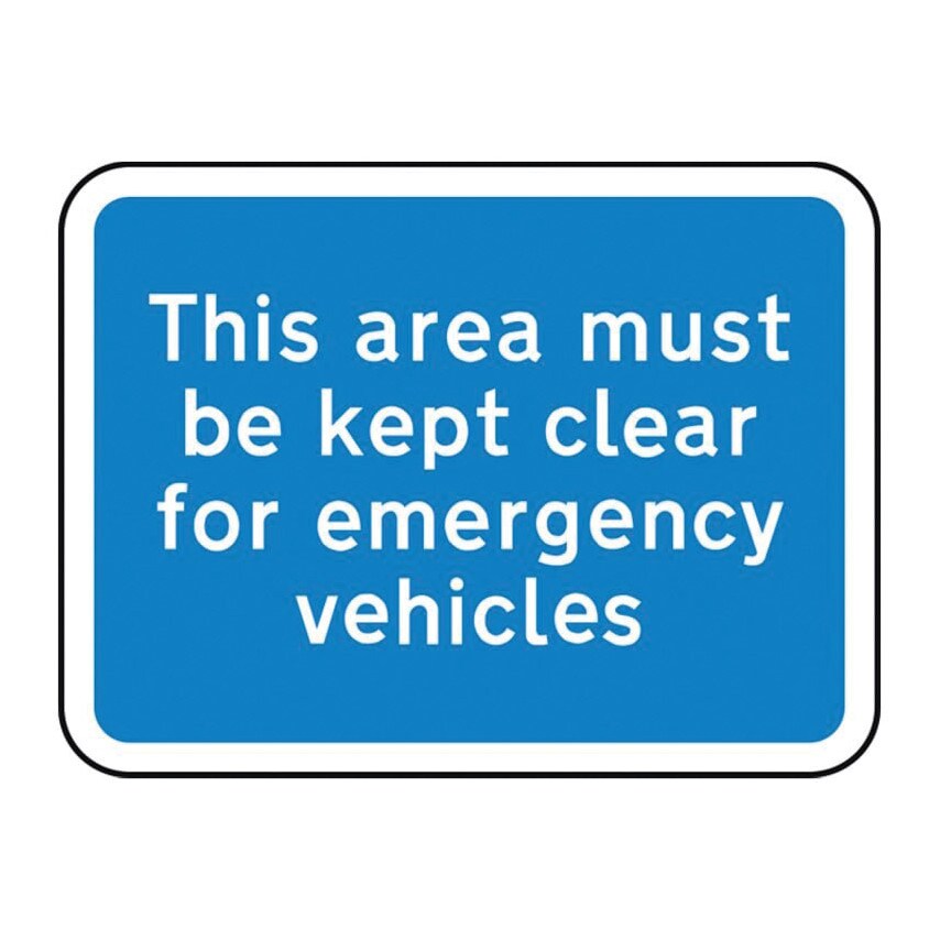 Centurion Europe 600X450MM DIB 'This Area Mustbekept Clear For' Rosign (W/O Chan