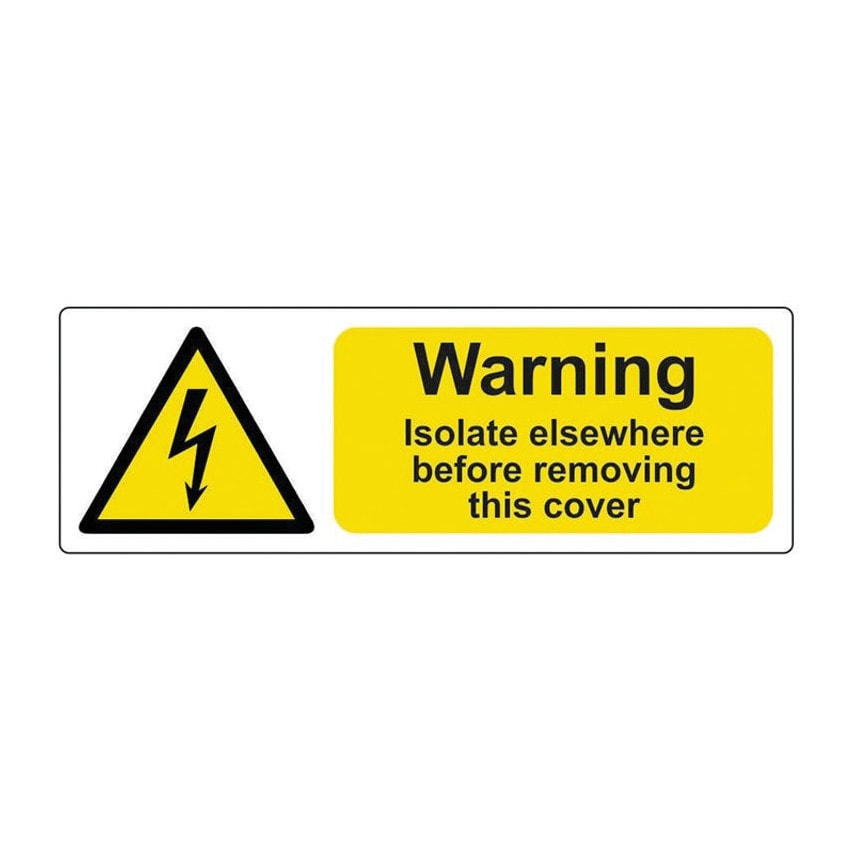 Centurion Europe Warning Isolate Elsewhere - Packof 5 Sav (75 X 25MM)