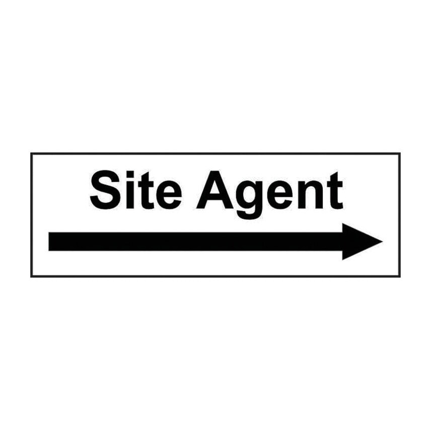 Centurion Europe Site Agent Arrow Right - RPVC (300X 100MM)