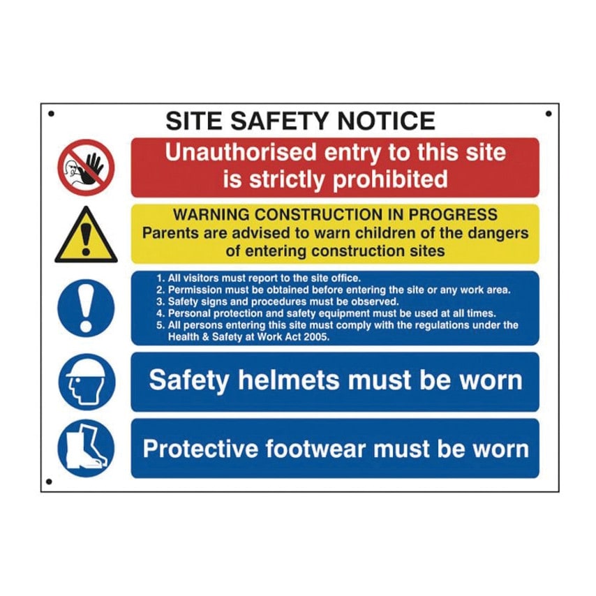 Centurion Europe Composite Site Safety Sign (Irishversion)