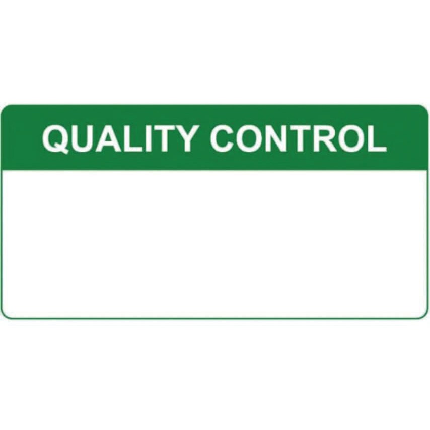 Centurion Europe Quality Control (Blank) - Labels (50 X 25MM Roll of 250)