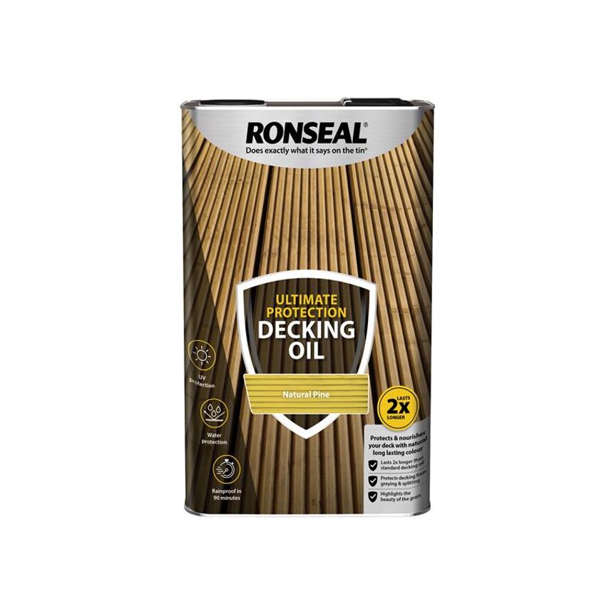 Ronseal Ultimate Protection Decking Oil Natural Pine 5 litre RSLUDONP5L