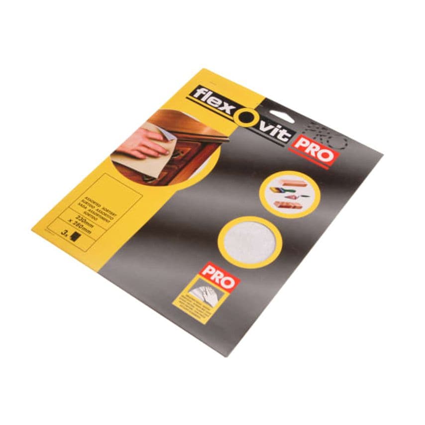 Flexovit Silicon Carbide Finishing Sanding Sheets 230 x 280mm Medium 180G (3)