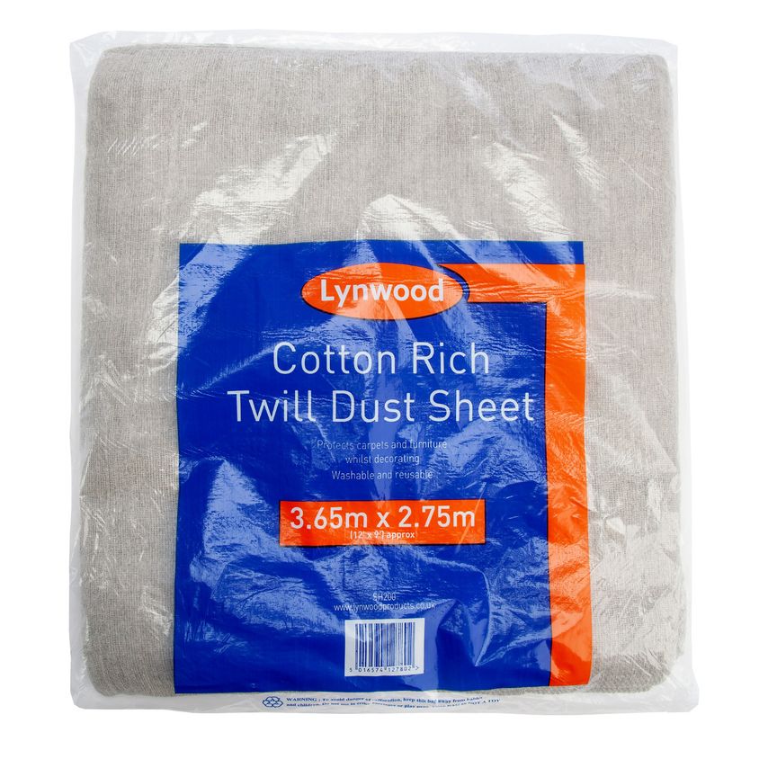 SH200 Cotton Rich Twill Dust Sheet 3.65 x 2.75M
