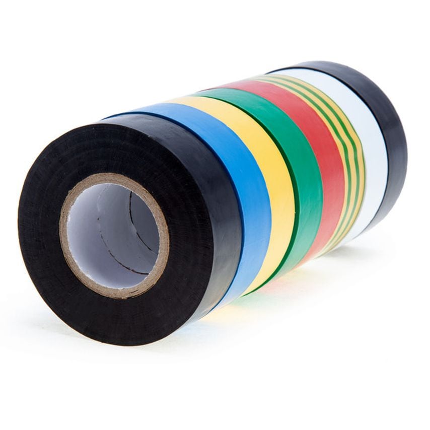 Ultratape 00351920ASST8 Assorted PVC Electrical Insulation Tape 19mm x 20m, Pack