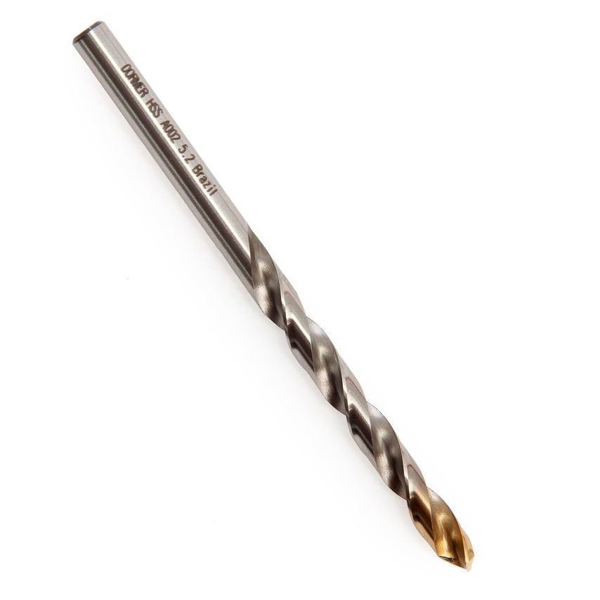Dormer A002 HSS Tin Coated Tip Jobber Drill Bits 5.2mm (Box of 10)