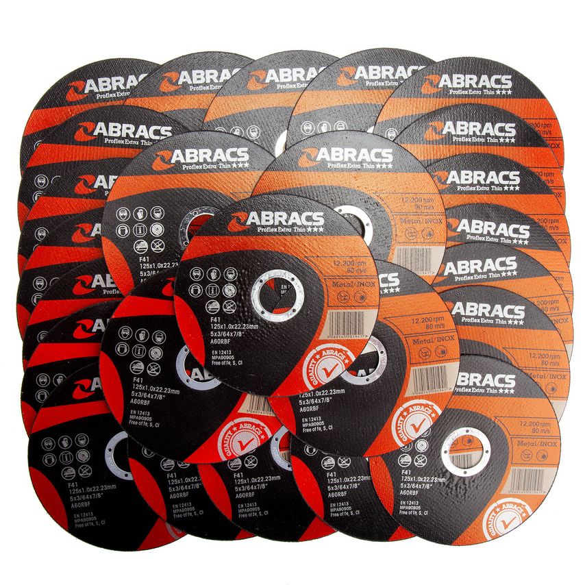Abracs Proflex Extra Thin Inox Cutting Disc 125mm x 1mm (25 Pack)