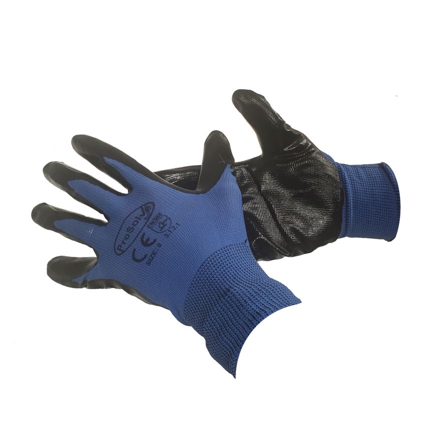 Blue Nitrile K/Wrist Gloves - Size 9 (Pair)