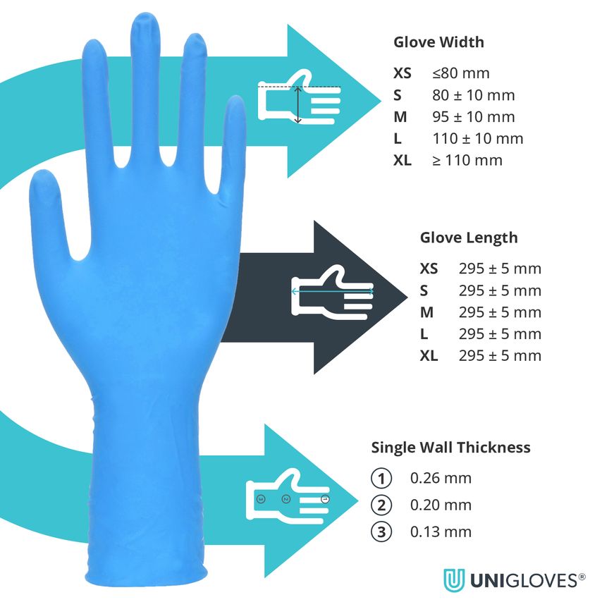 PRO.TECT PRO.TECT Blue XHD+ Heavy Duty Nitrile Powder Free Gloves - 10 x 50 - Me