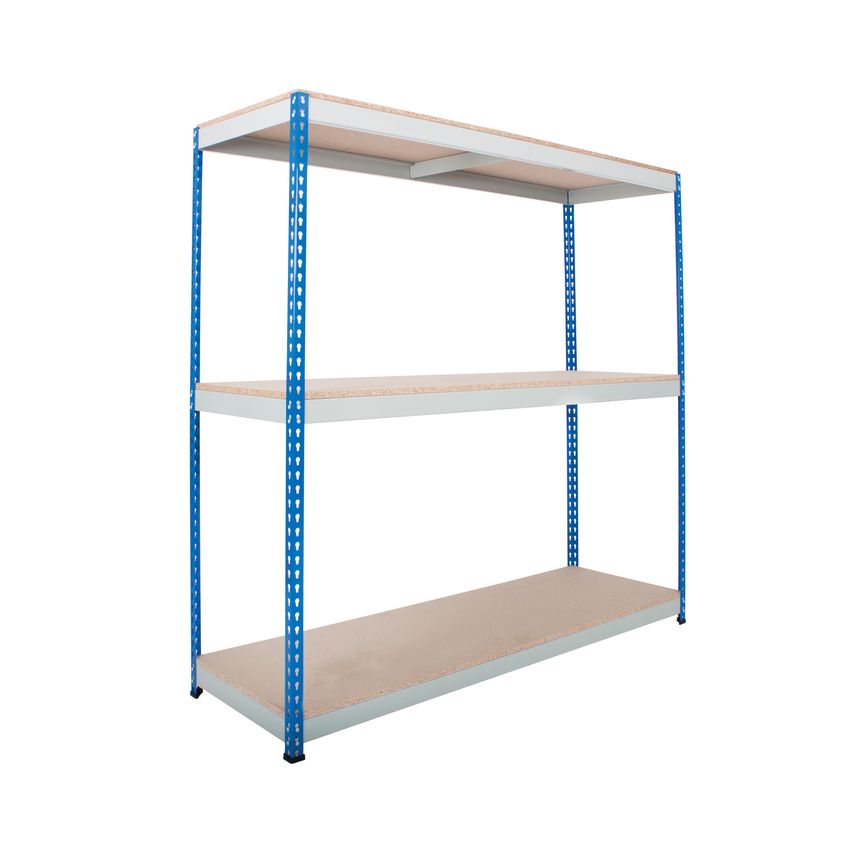 Anco Rivet Racking Shelving Bay 2440mm H x 2135mm W x 457mm D comes with 3 Shelv