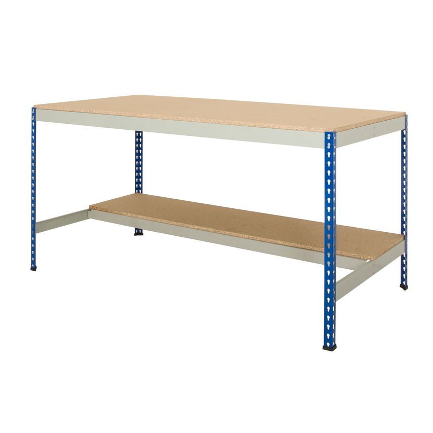 Anco Rivet Racking Workbench 915mm H x 915mm W x 915mm D with Half Undershelf -