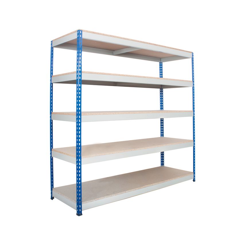 Anco Rivet Racking Shelving Bay 3050mm H x 1525mm W x 305mm D comes with 5 Shelv