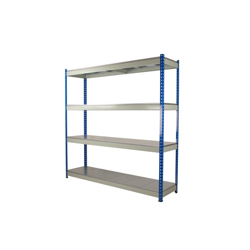 Anco Rivet Racking Shelving Bay 1830mm H x 2135mm W x 610mm D comes with 4 Steel