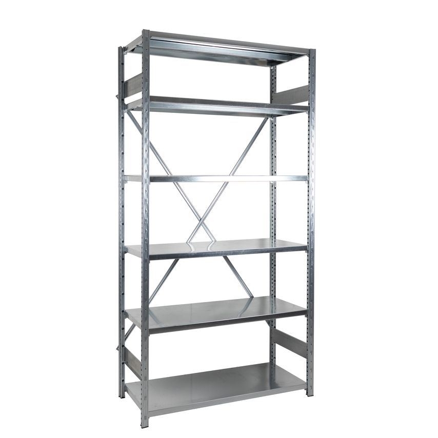 Anco Expo 4G Steel Shelving Extension Bay 2500mm H x 1150mm W x 500mm D comes wi