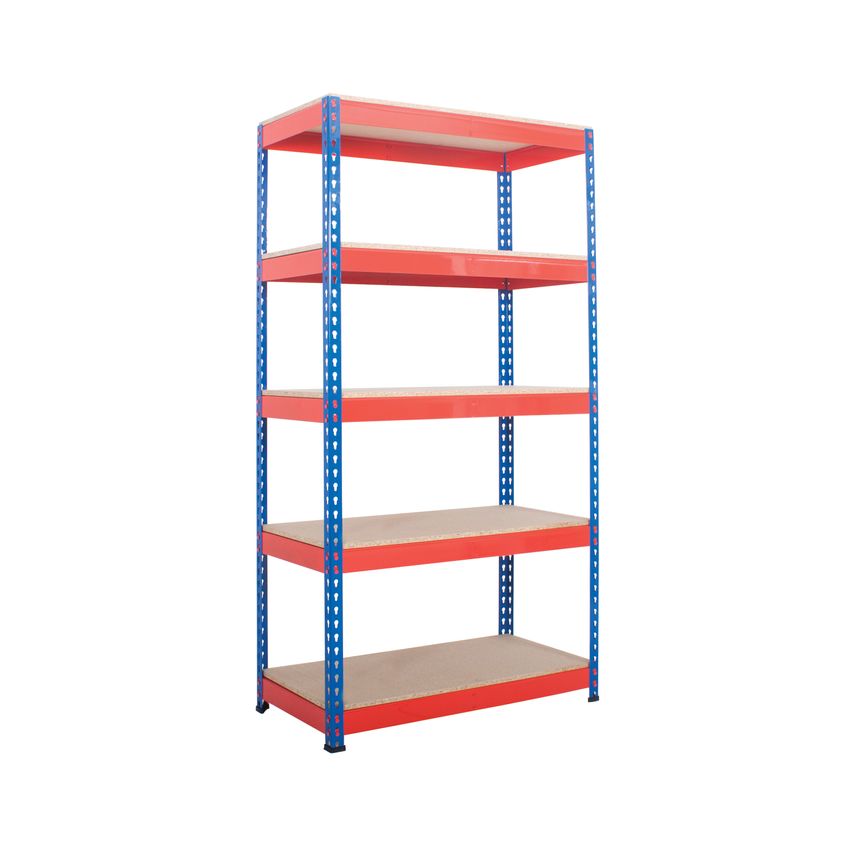 Anco Rivet Racking Shelving Bay 2440mm H x 1525mm W x 457mm D comes with 5 Shelv