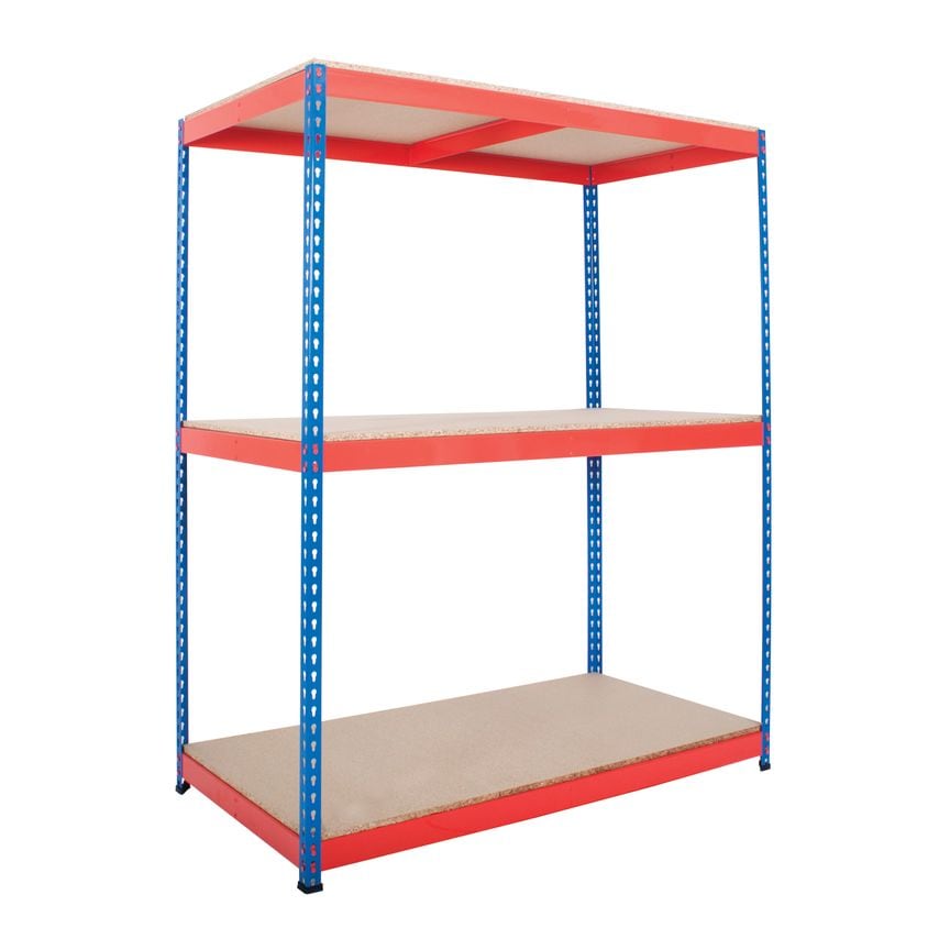 Anco Rivet Racking Shelving Bay 2745mm H x 2135mm W x 305mm D comes with 3 Shelv