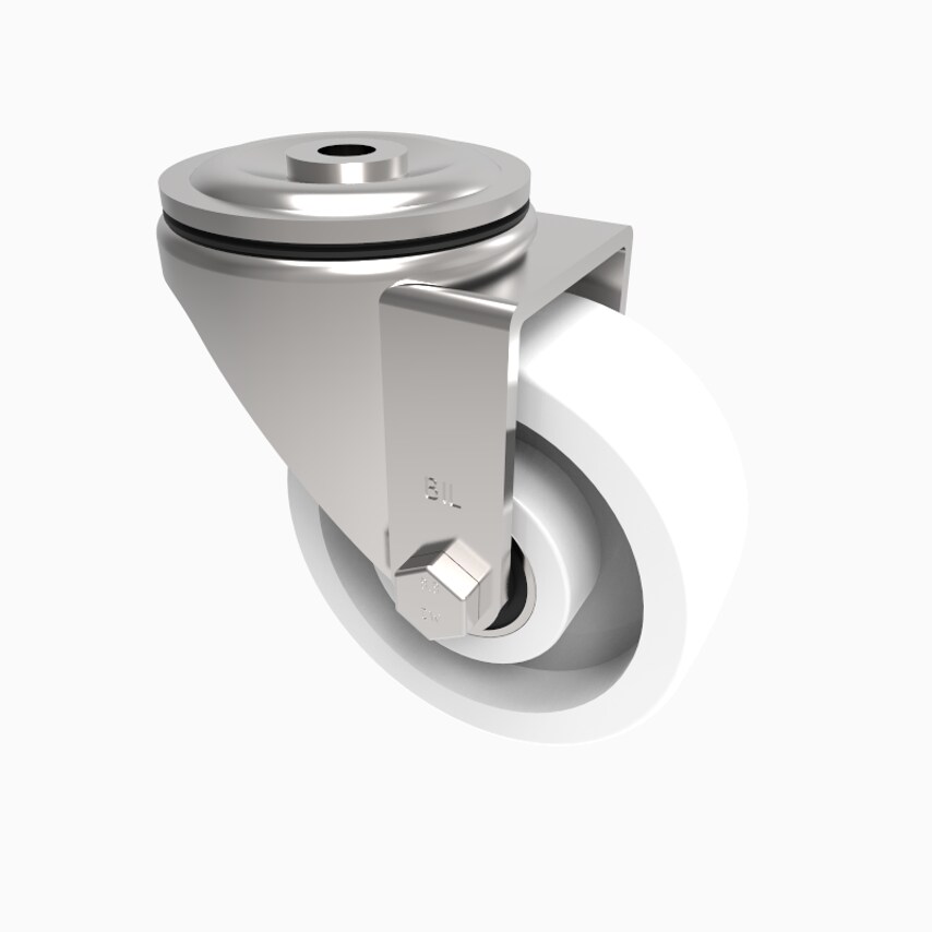 BIL Nylon Bolt Hole Swivel Castor 100mm 400kg Load BZH100NYBJBH12