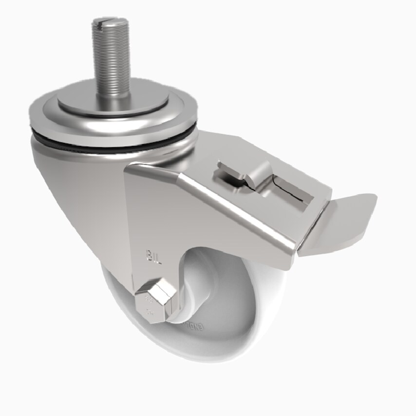 BIL Nylon Stem Swivel Castor Brake 100mm 270kg Load BZH100NYBSWBST