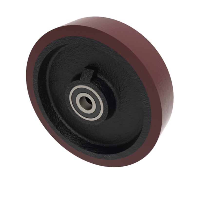 Polyurethane Cast Iron Ball Bearing Wheel Load