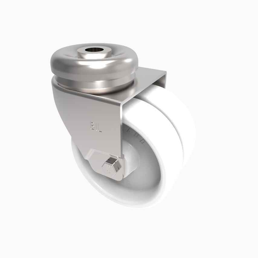 BIL Nylon Bolt Hole Swivel Castor 50mm 60kg Load 2BZD50NYBH10