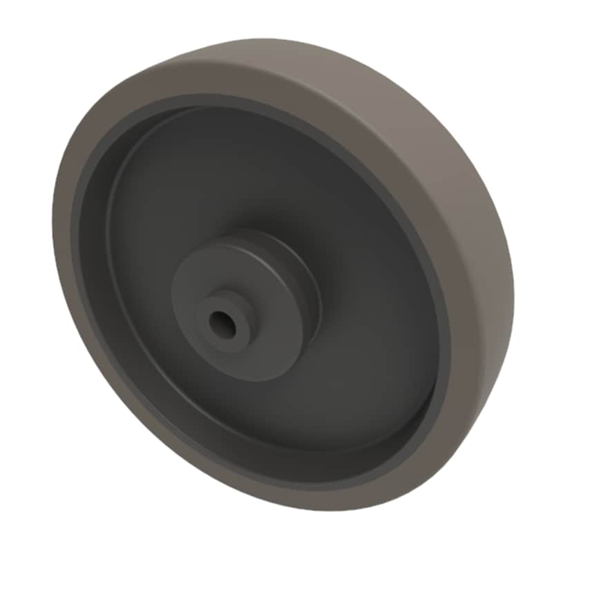 Soft Grey Rubber Ball Bearing Wheel