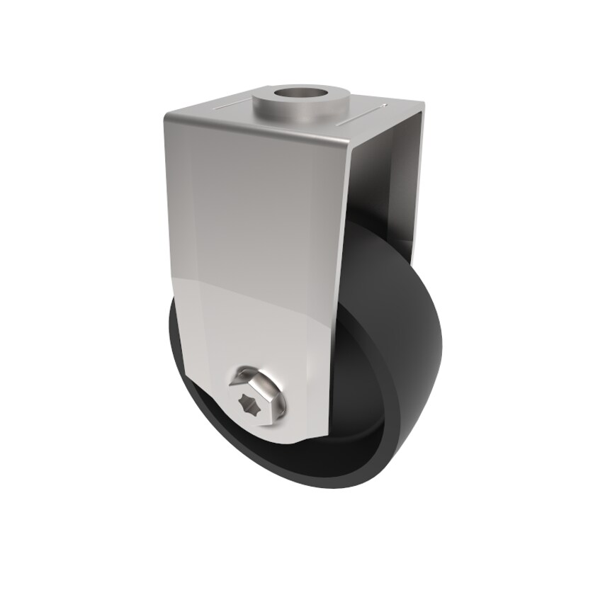 BIL Polypropylene Bolt Hole Fixed Castor 75mm 70kg Load BZMF75PLBH12