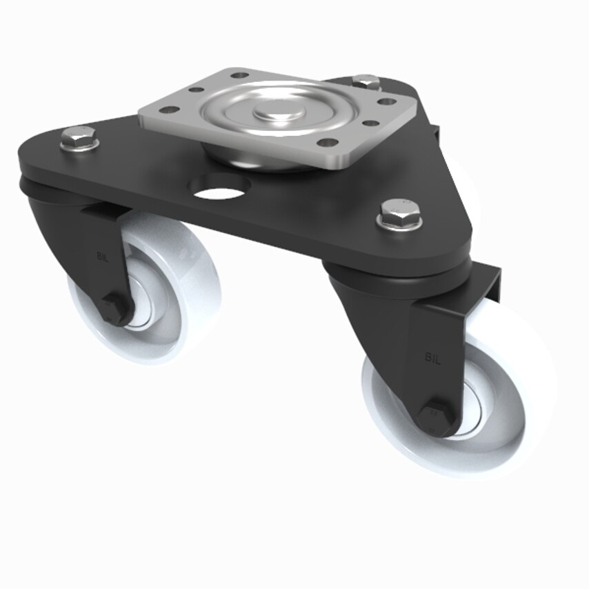 BIL Scenery Skate Nylon Plate Swivel Castor 50mm 450kg Load BLKSKM50NYBJ